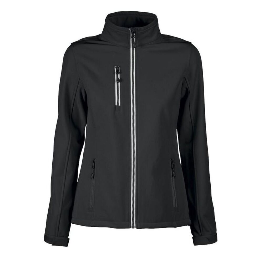 Printer RED Womens/Ladies Vert Soft Shell Jacket / Black